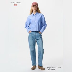 JW Anderson Uniqlo Straight Jeans, Blue 30 x 31